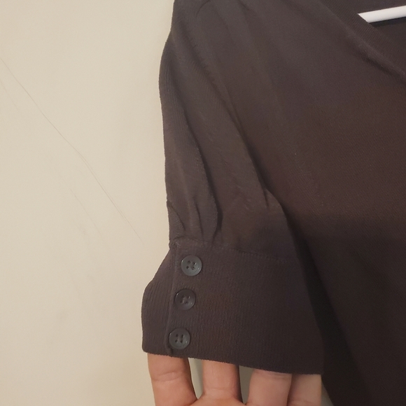 Womens Banana Republic Brown Button Down Shirt Sz Petite Small - Picture 3 of 4